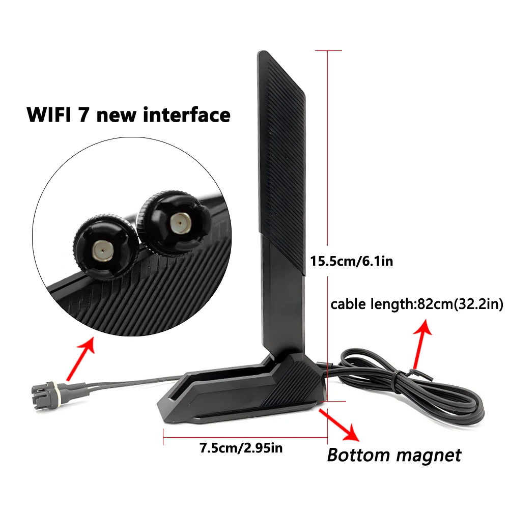 WiFi 6E 7E Wireless Signal Receiver Q-Antenna Mobile ASUS PRIME B840 B850 B860 Z890 X870 TUF GAMING B860M-PLUS GAMING B860M Z790