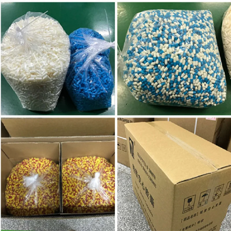 Blue white (10000 PCS, caps and bodies separated 00 # capsule, Empty Gelatin Capsules Top and Bottom Joined /Tattoo accessories