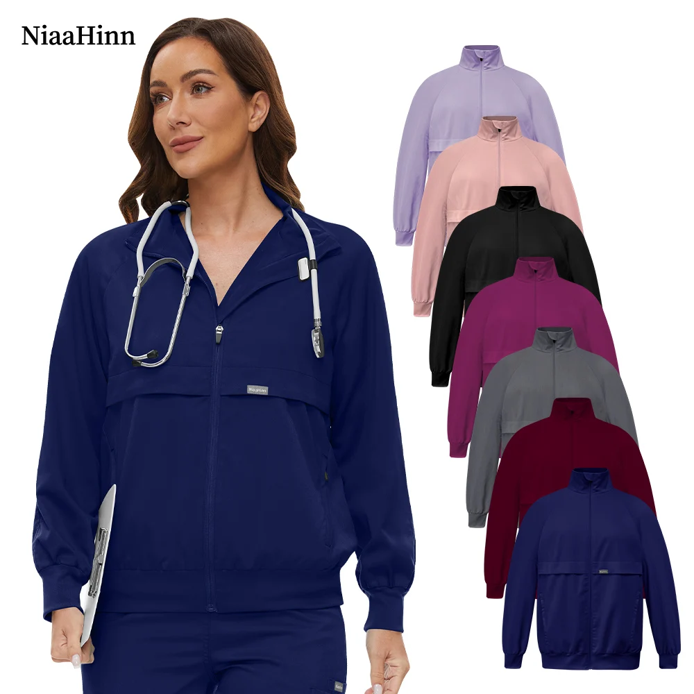 Clinical Jacket Medical Uniforms Women Hospital Pet Grooming Workwear Surgery Coat Doctor Costume Unisex Nurse Surgical Jackets