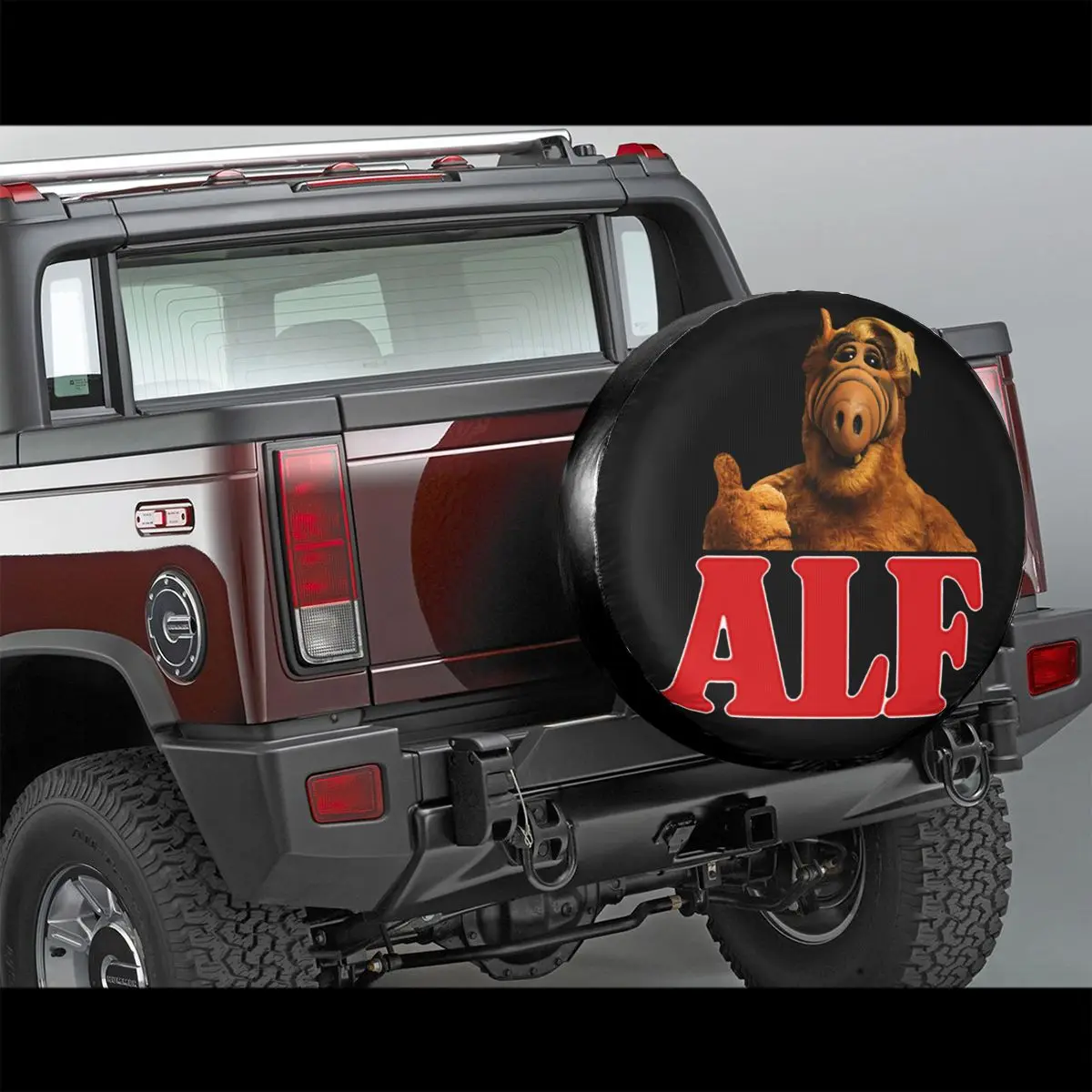 Funny Alf Gordon Shumway Spare Tire Cover Bag Pouch for Mitsubishi Pajero Tv Comedy Sitcom Car Wheel Covers 14