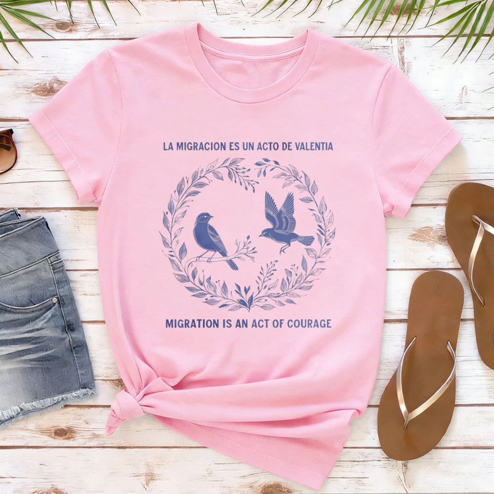 Migration Is An Act of Courage Shirt No One Is Illegal Shirt Human Rights Shirt Social Justice Tops Equality and Freedom Clothes