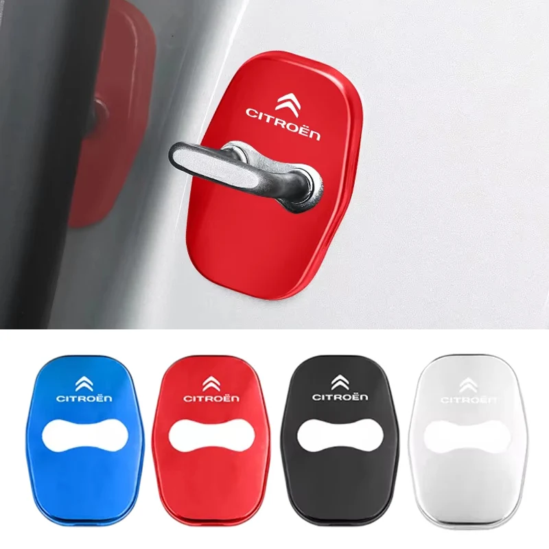 

Door Lock Cover Case Stickers for Citroen Emblem Elysee C4 C5 C6 Picasso C-Quatre C3XR Car Gate Protection Car Accessories