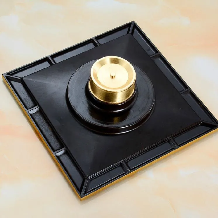 Shower Drain 15cm Euro Antique Brass Floor Drain Cover Shower Square Waste Grate Strainer Hair Bathroom Bath Accessories