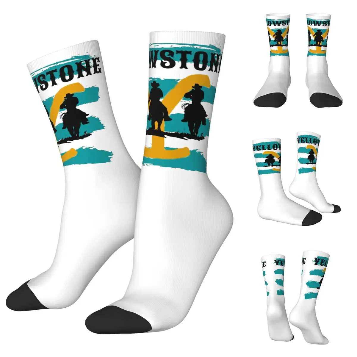 Cowboy Et De Yellowstone Dutton Ranch Men Women Socks,Leisure Beautiful printing Suitable for all seasons Dressing Gifts