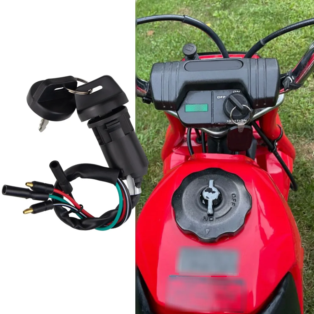 For Honda ATC125M ATC200M TRX125 Fourtrax 1985 1986 1987 1 set Electric Ignition Key Switch 35010-HB6-671 35010-HB6-670
