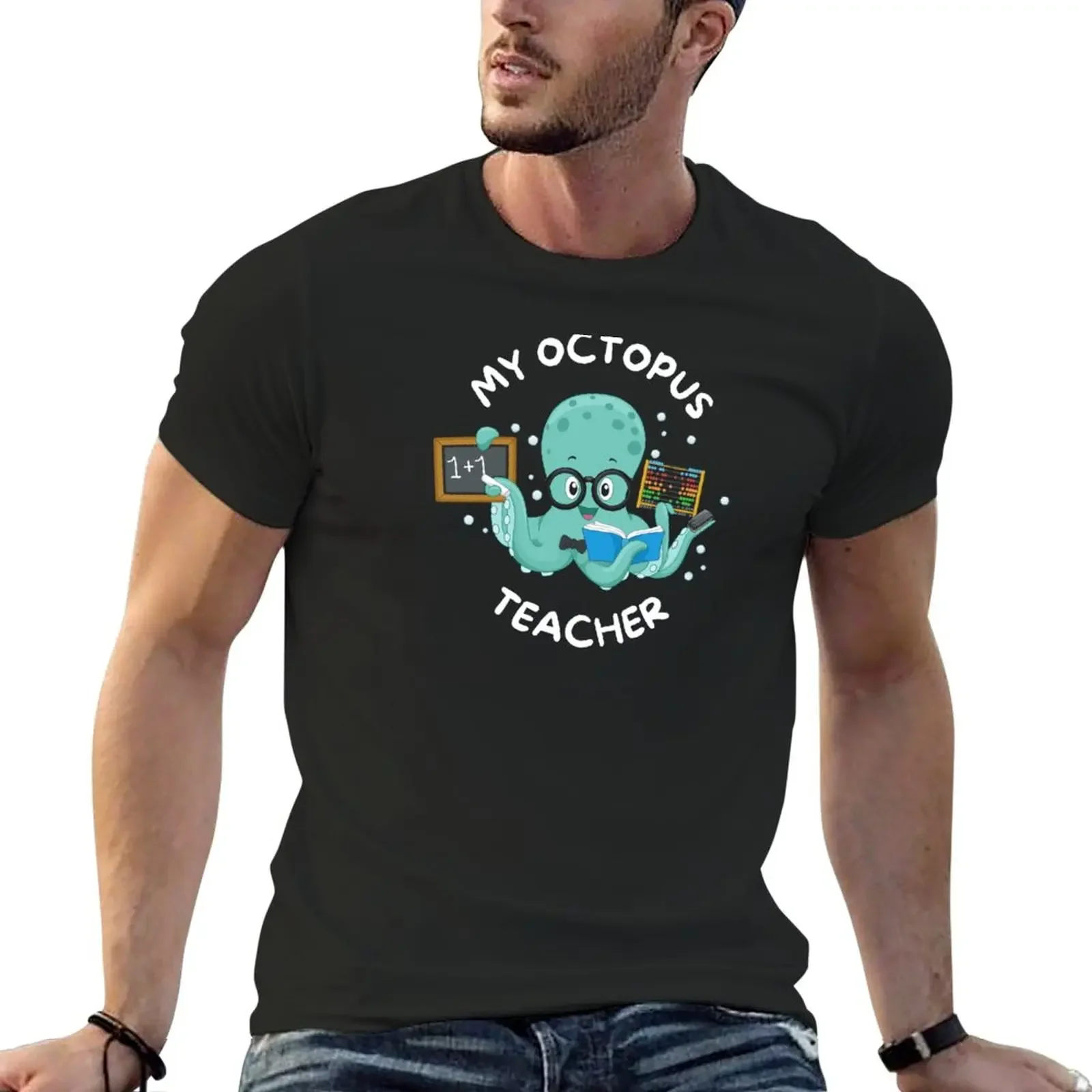 New My octopus teacher T-Shirt funny t shirts funny t shirt anime clothes korean fashion plain t shirts men