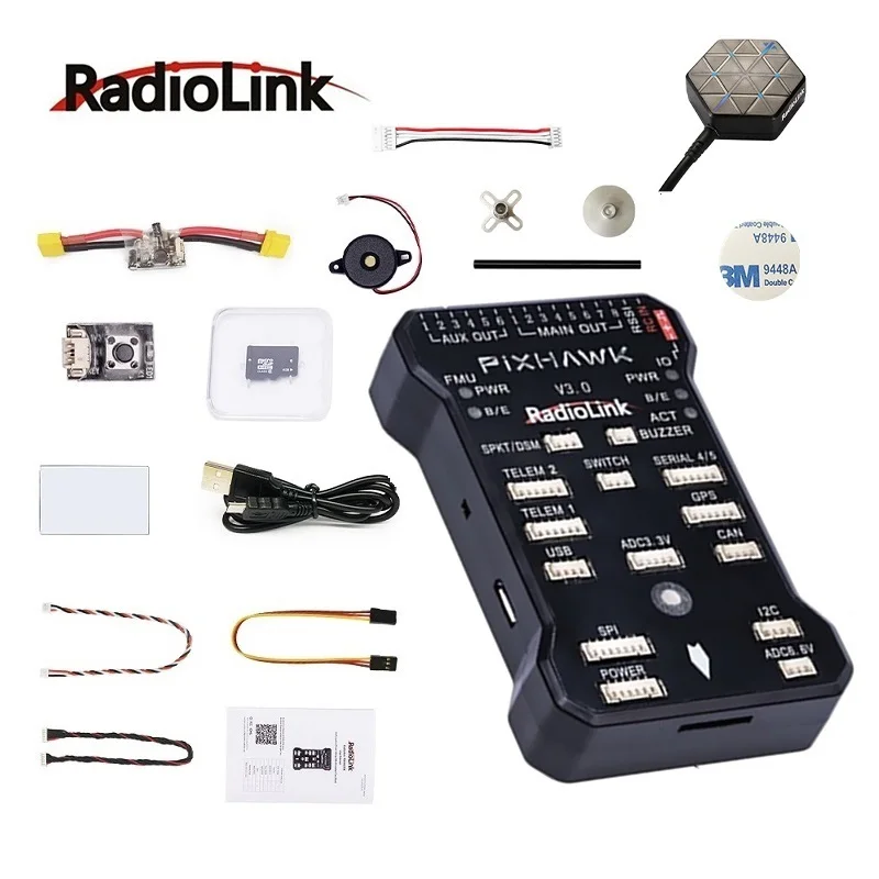 

Контроллер полета Radiolink Pixhawk и GPS SE100 для радиоуправляемого квадрокоптера, вертолета с фиксированным крылом, транспортного средства, корабля, гусеничного робота