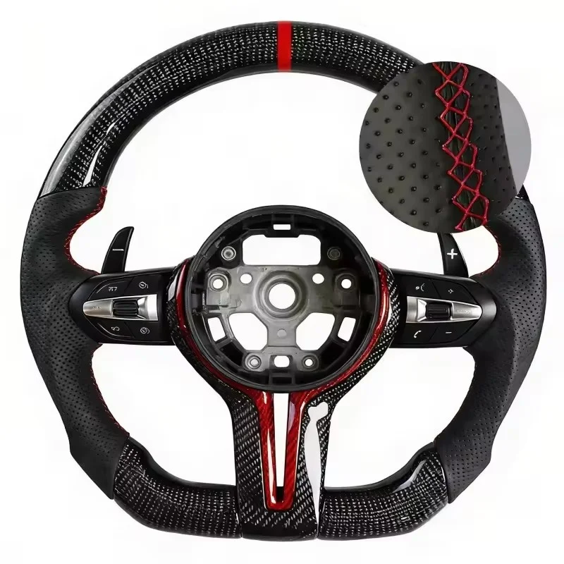 

Customized Carbon Fiber Leather Car Steering Wheel For BMW F30 X5 X6 F10 F15 E70 E90 E84 M3 M6 3 Series 6 Series Steering Wheel