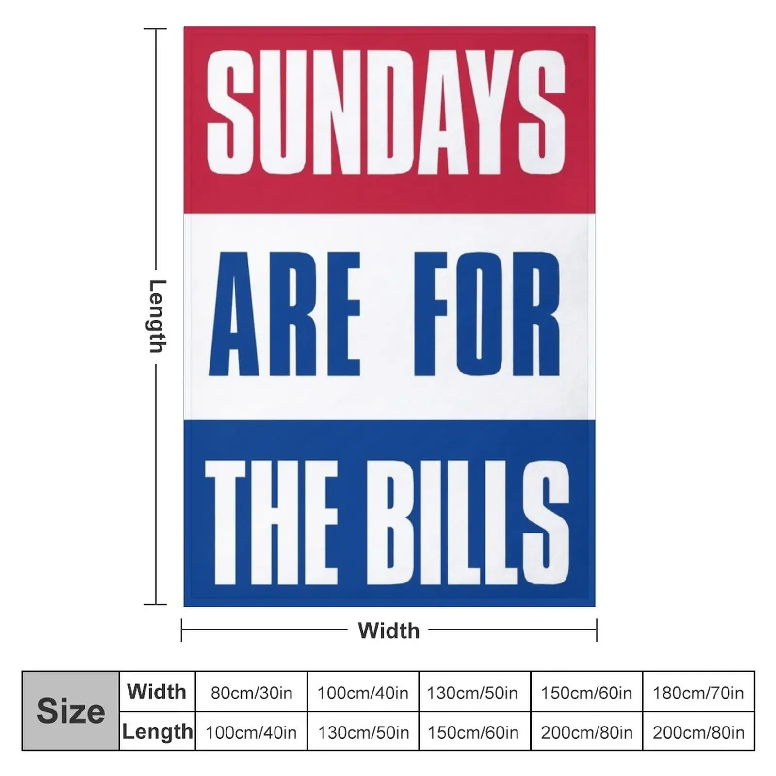 Sundays are for The Bills, Buffalo Football Throw Blanket Plaid Kid\'S Blanket Heavy Blanket Camping Blanket