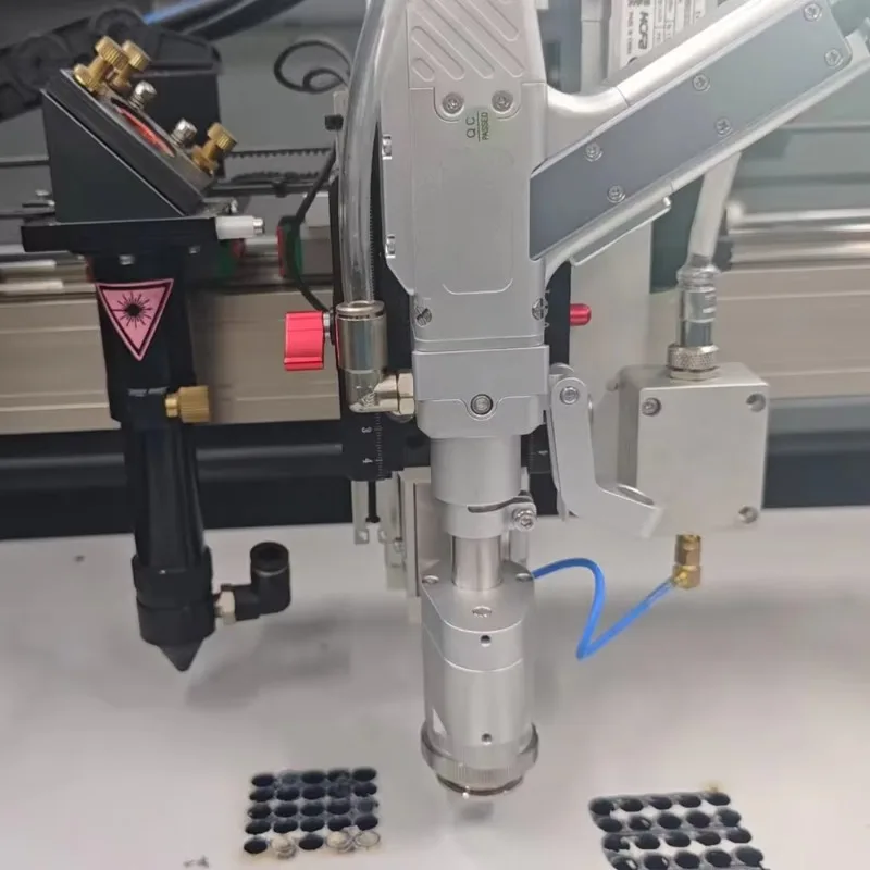 multifunctional laser head CO2 & fiber laser cutter + welder cleaner for 5 in 1 handheld metal laser welding machine