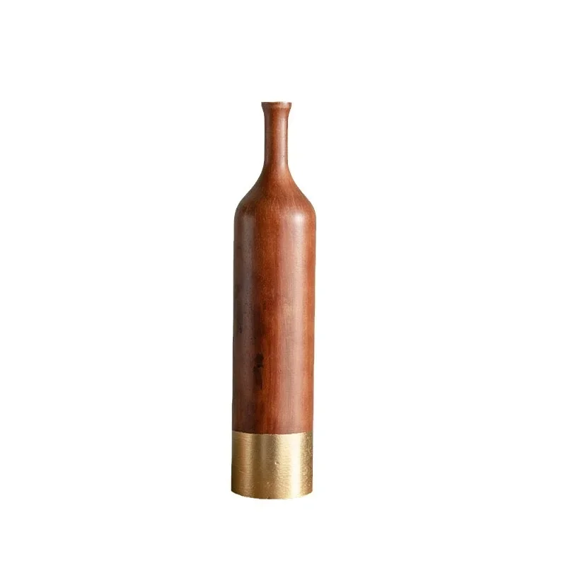 

Retro solid wood vase ornament, business home flower arrangement ornament, creative jewelry gifts, romantic wedding dinner