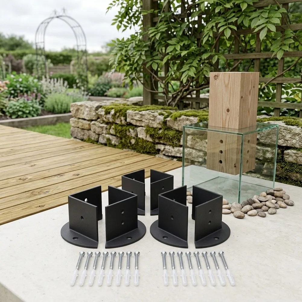 Deck And Fence Installations Adjustable Post Base Pergola Brackets Carbon Steel Material Robust Thickness Rust Resistant Coating