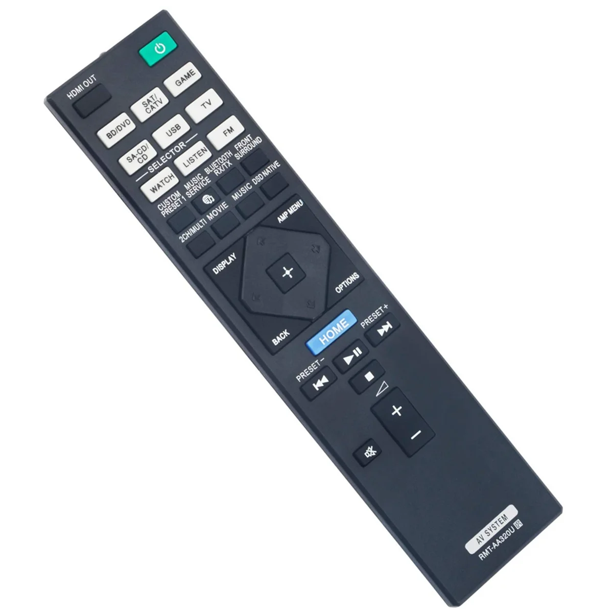 RMT-AA320U RMTAA320U Replacement Remote Control for Sony AV Receiver STR-ZA810ES STR-DN1080 STRZA810ES STRDN1080