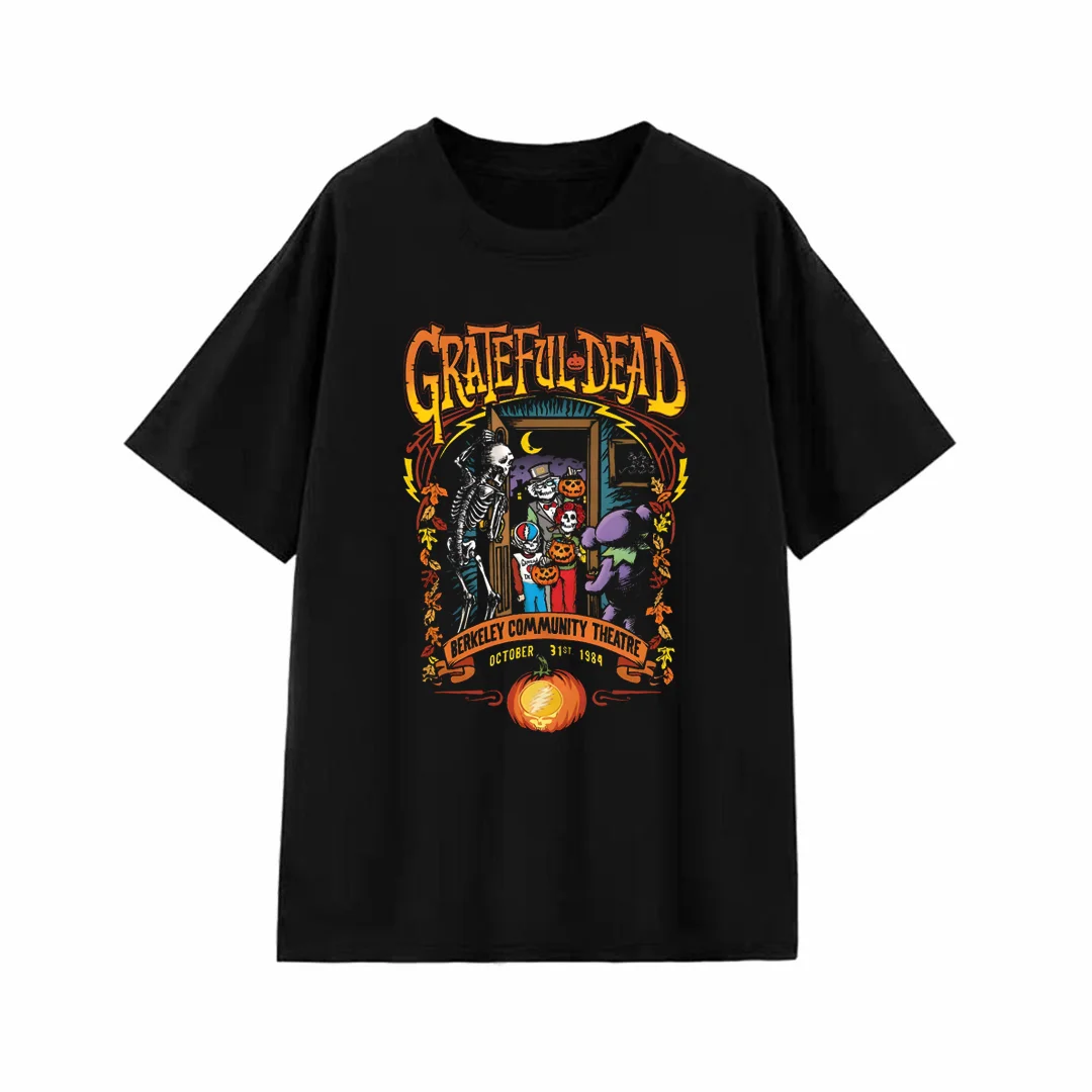 

Graphic T-shirt Fashion Style Grateful-Dead Berkeley Community Theatre short 100% Cotton Short Sleeve Tee Black T-shirt
