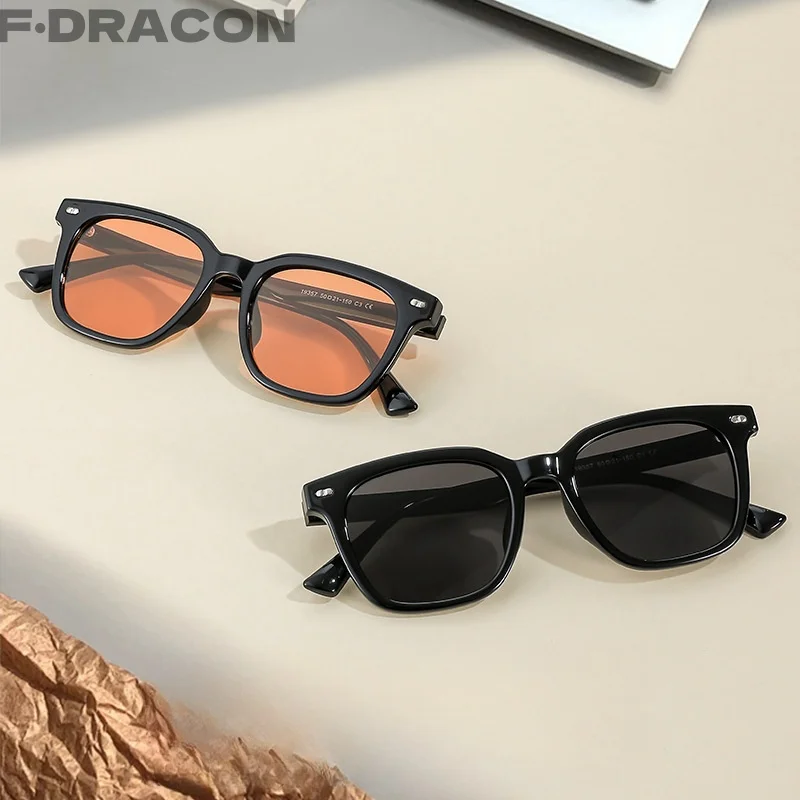 F·DRACON Polarized Fashion Women's Sunglasses Anti-UV Sunglasses Cycling Driving Fishing Large Frame Men's Sunglasses KE100