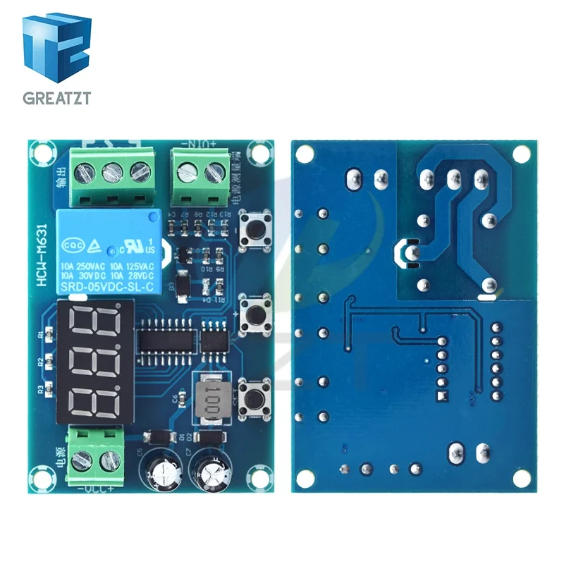 GREATZT HCW-M63 Battery Charge Discharge Module DC 6-40V Integrated Voltmeter Undervoltage Overvoltage Protection