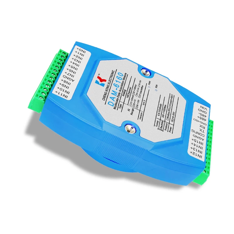 DAM-6160 16 Single-ended Analog Input Modbus to 485 232 Current and Voltage 20mA10V Data Acquisition Module