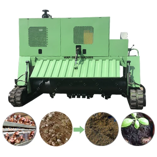 Farm Machinery Tractors Fully Automatic Machine Farming Crawler Type Compost Turner