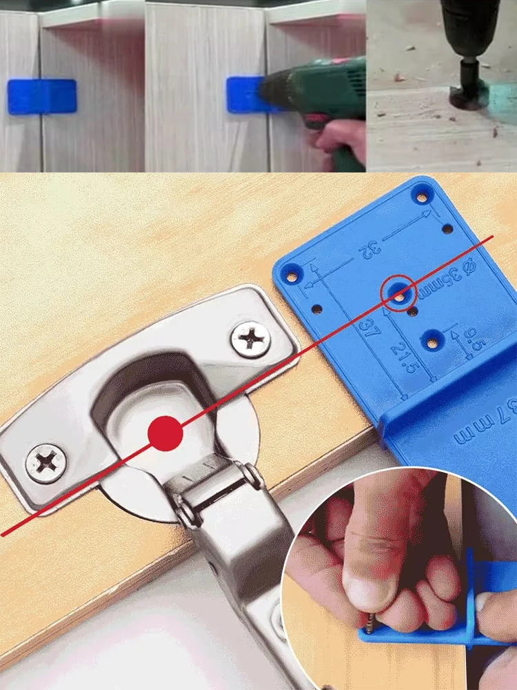 Scharnier Loch Bohren Führungen Für Holzbearbeitung Schrank Türen Scharnier Installieren DIY Werkzeug Punch Scharnier Bohrer Loch Opener Locators