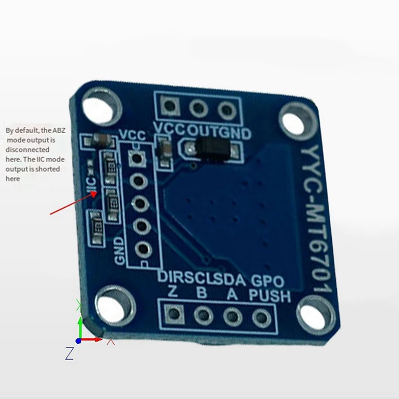 3X Magnetic Encoder MT6701 Magnetic Induction Angle Measurement Sensor Module 14Bit High Precision Can Replace AS5600