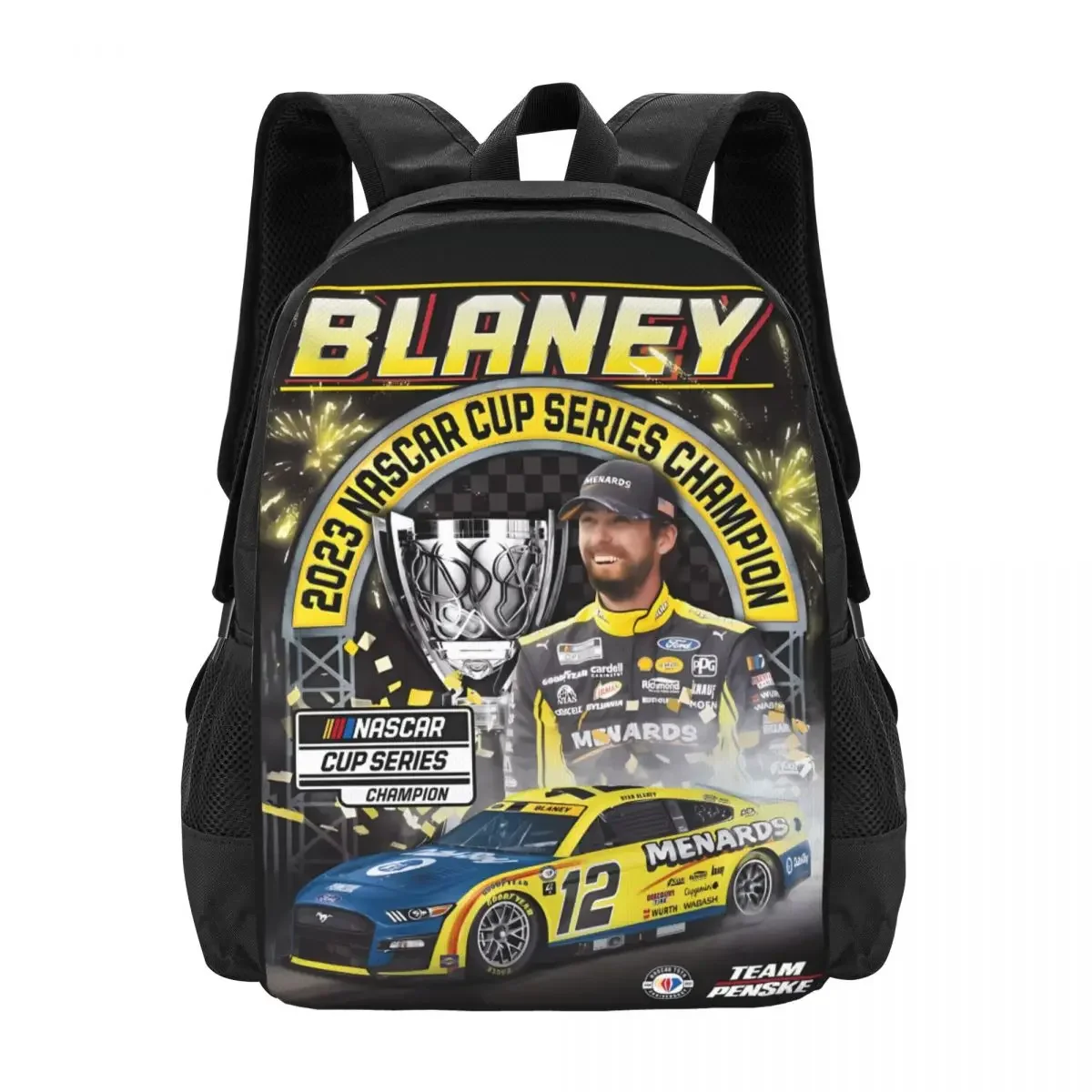 Ryan Blaney 12 Champion Travel Laptop Backpack, Business College School Computer Bag Gift for Men & Women
