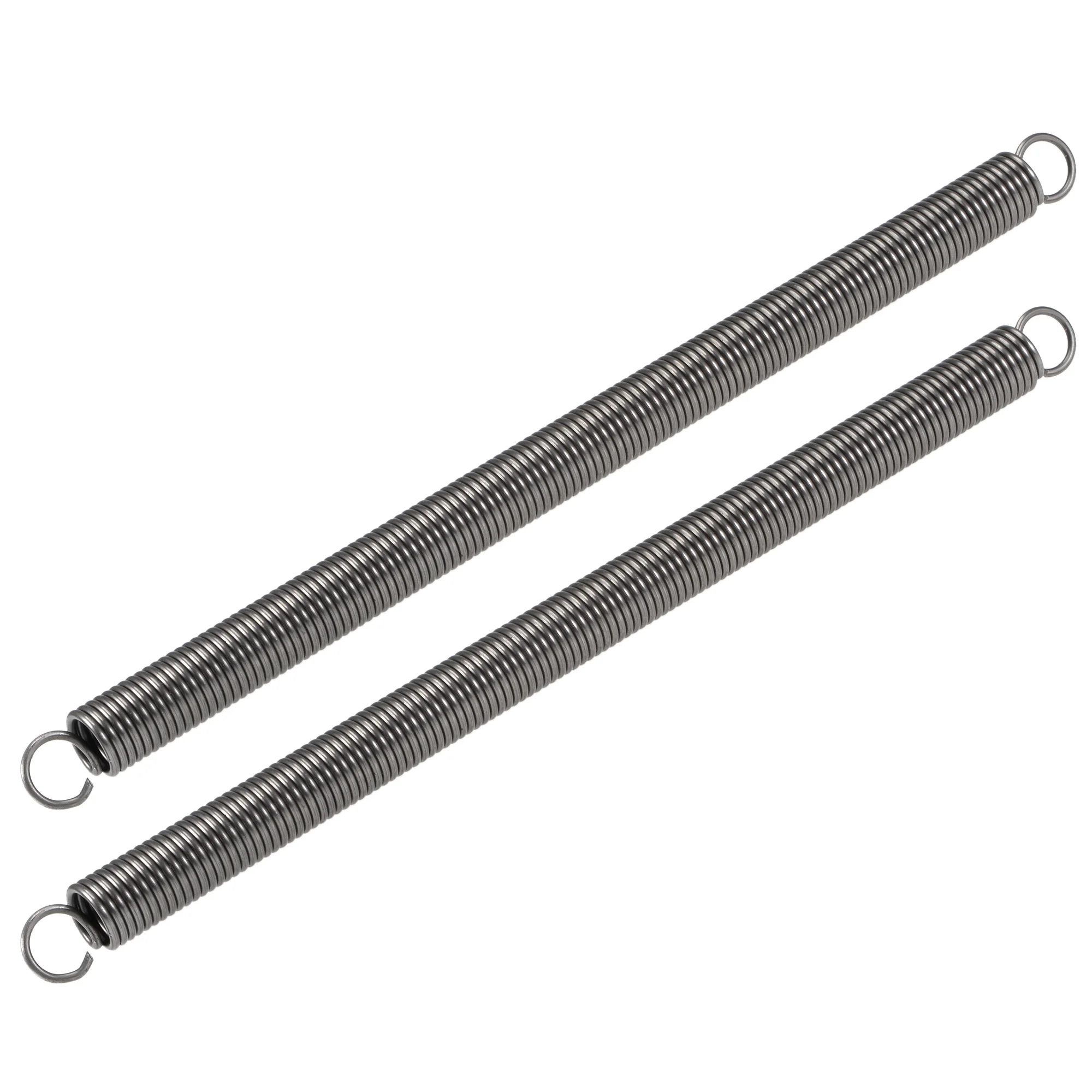 1/2Pcs Compression Spring 16mm OD 2mm Wire Dia. 200-300mm Free Length Spring Steel 33Lbs Load Capacity Dual Hook Tension Spring