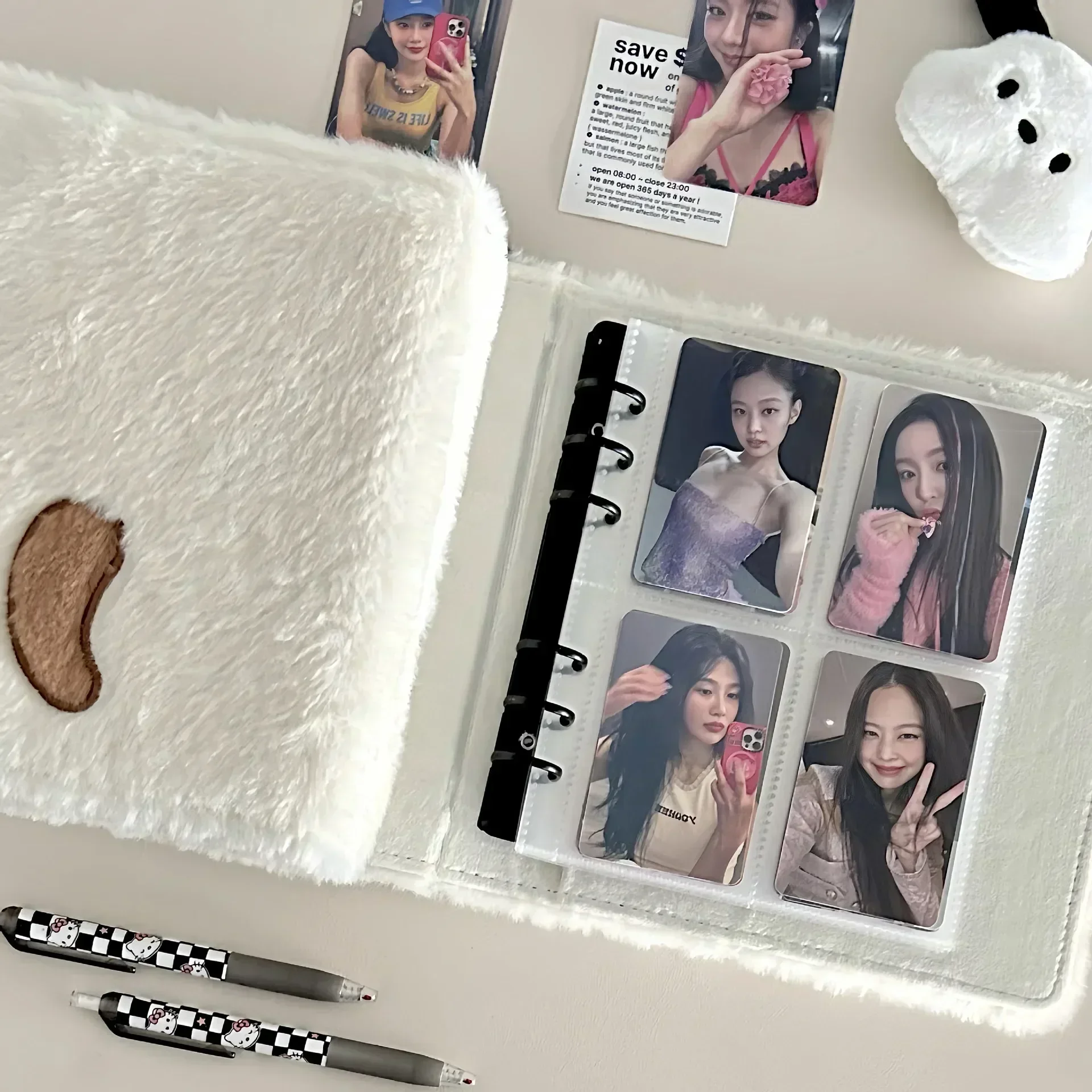 IFFVGX A6 Binder Photocard Holder Kpop Idol Photo Album Photocards Collect Book Kawaii Plush Student School Notebook Stationery