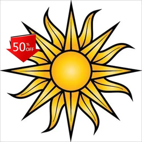 

Sun Yellow Tribal Design Funny Motor Home Window Car Bumper Gift Cool Retro Trendy Vintage
