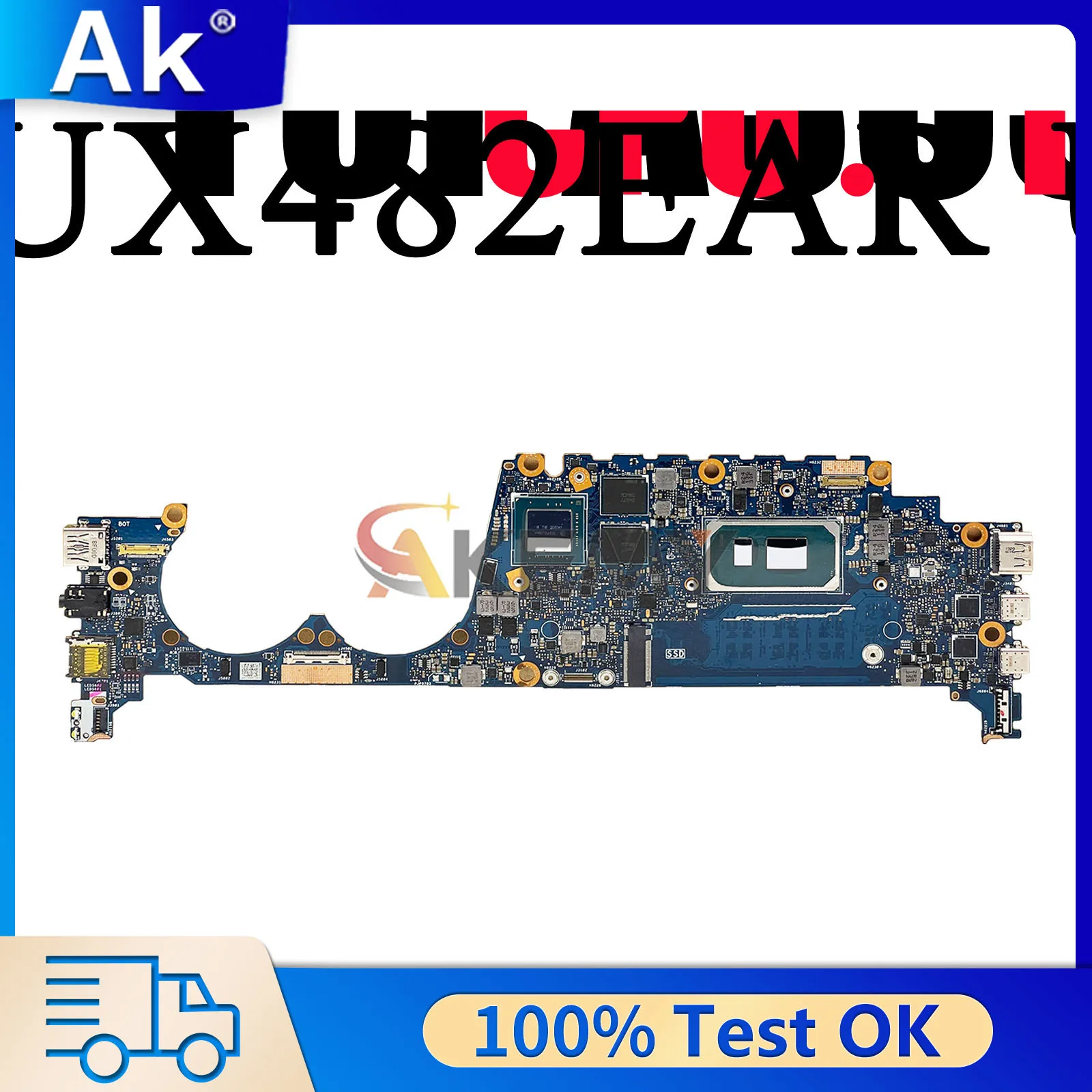 

UX482EG Laptop Motherboard For ASUS ZenBook UX482EAR UX482EGR BE482E UX482EG BX482E UX482E UX4100E Mainboard 11th Gen I3 i5 i7 U