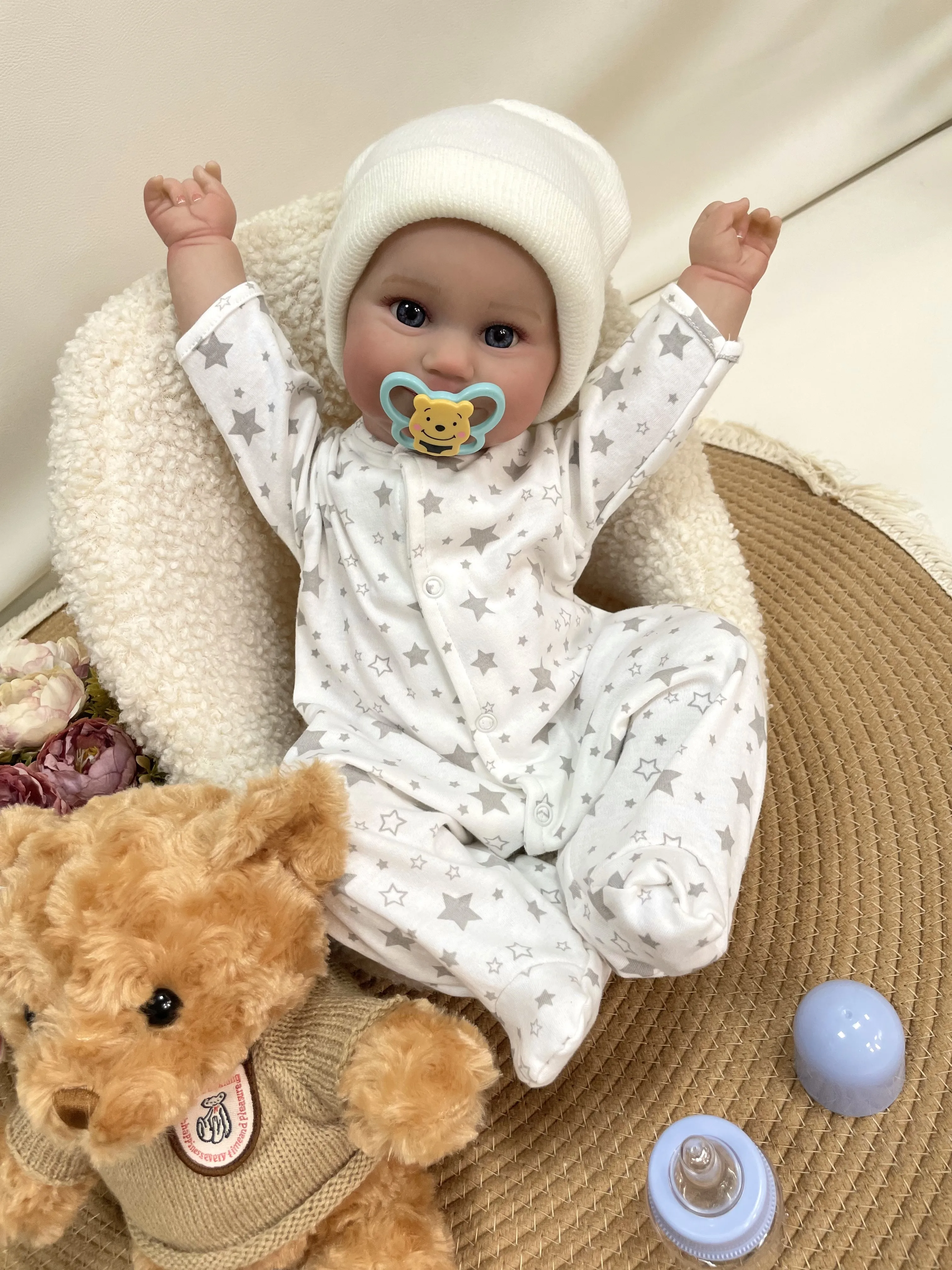 

Cokela 20inch / 50cm Realistic Baby Doll Cute Vinyl Doll Real Soft Touch Kid Toy Doll Silicone Reborn Baby Kid Xmas Gift