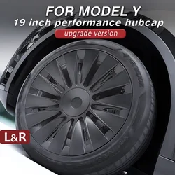 4PCS Hub Cap for Tesla Model Y 2018-2024 Replacement Performance Wheel Caps Automobile 19 Inch Hubcap Full Rim Cover Accessories