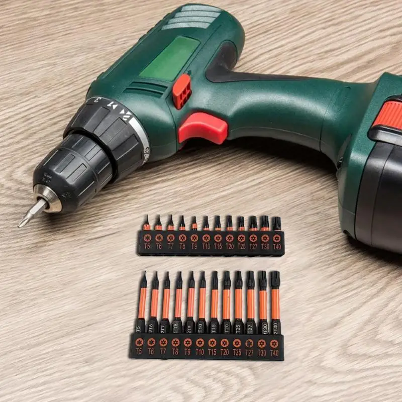 Star Bits Set S2 Steel Bit Set 36Pieces Torx Screwdriver Set T5-T40 Screwdriver Bit Security Magnetic Torque Bits For Motorcycle