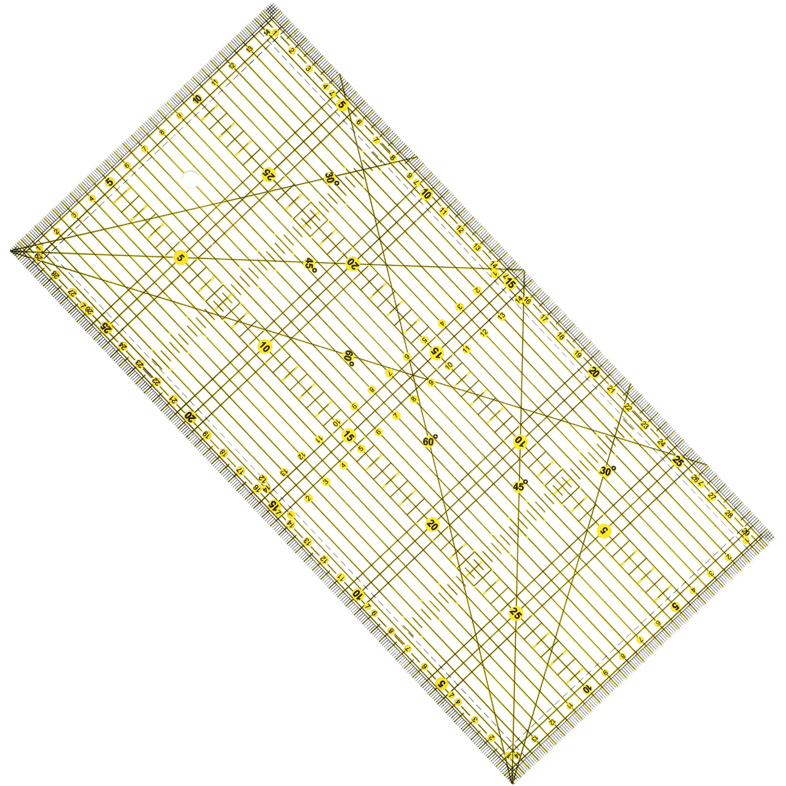 DIY Quilter's Ruler with Double Color Grid Lines for Easy Precision Slitting(15 x 30cm) patchwork ruler