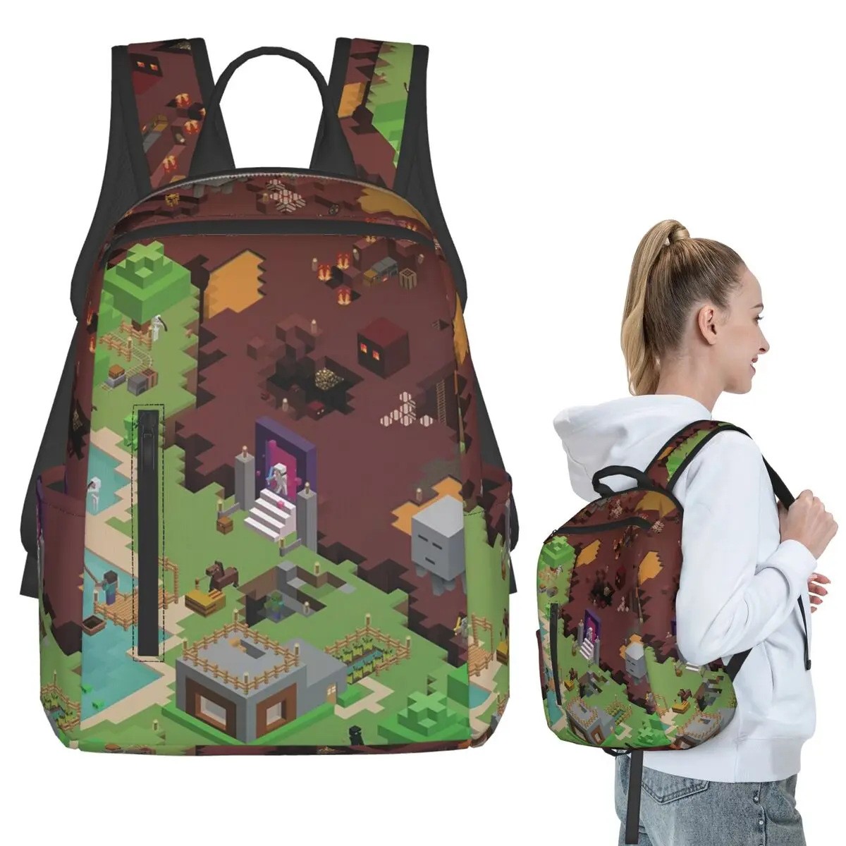 Exploring New Worlds Backpack Student BookBag Boys Girls School Bag Computer Shoulder Bags Men Women