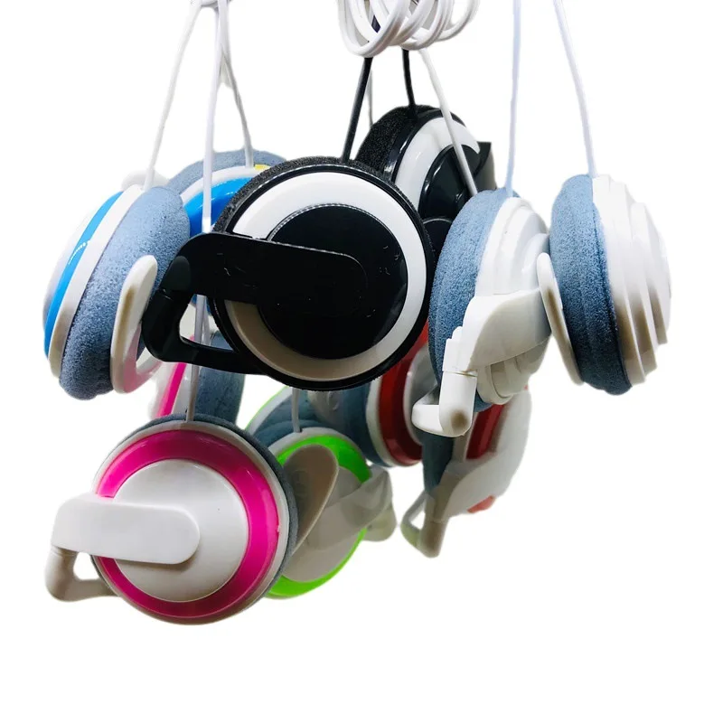 Wired Headphones Stereo Over-ear Headset Driver Monitoring Music Phone PC Bass High Quality Adjustable For Office School Ring up