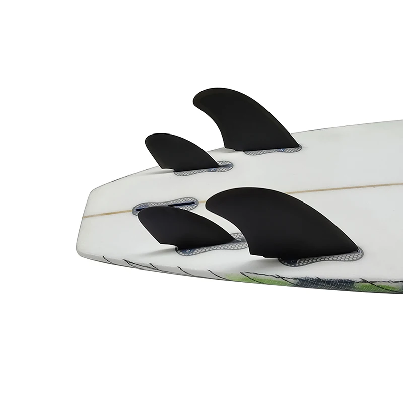 Upsurf fcs ii rm quad flossen leistung surfbrett flossen schwarz große waben carbon flossen zum surfen 4 flossen doppel tabs ii surf flosse