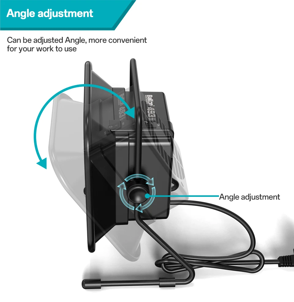 BK493 Smoke Absorber for Soldering With 12g Activated Carbon For Efficient Adsorption Toxic Gases Low Noise Angle Adjustable