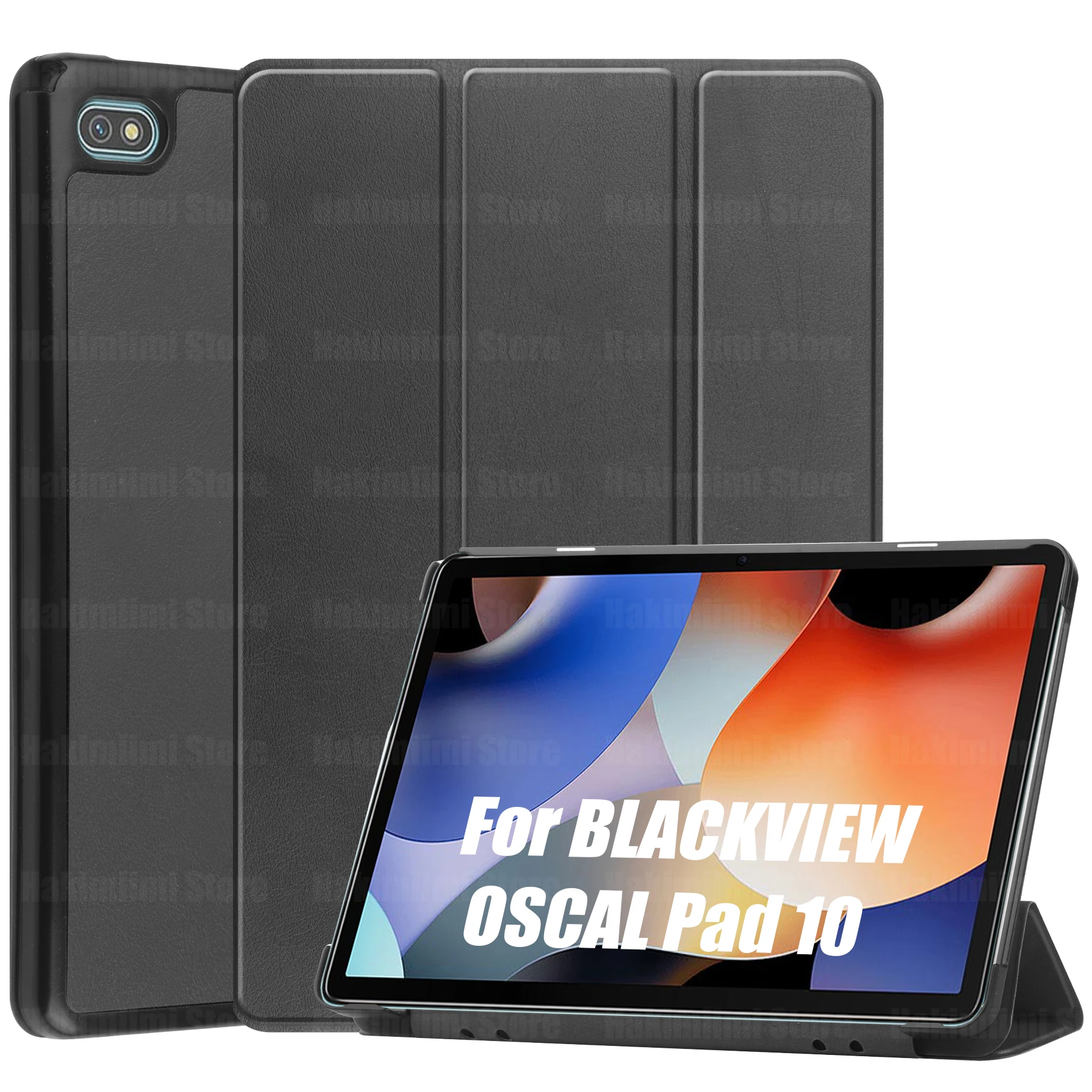 

Противоударный чехол из искусственной кожи для Blackview Oscal Pad 10 (10,1 дюйма), легкий тройной складной чехол с тонким держателем для Blackview Oscal Pad 10