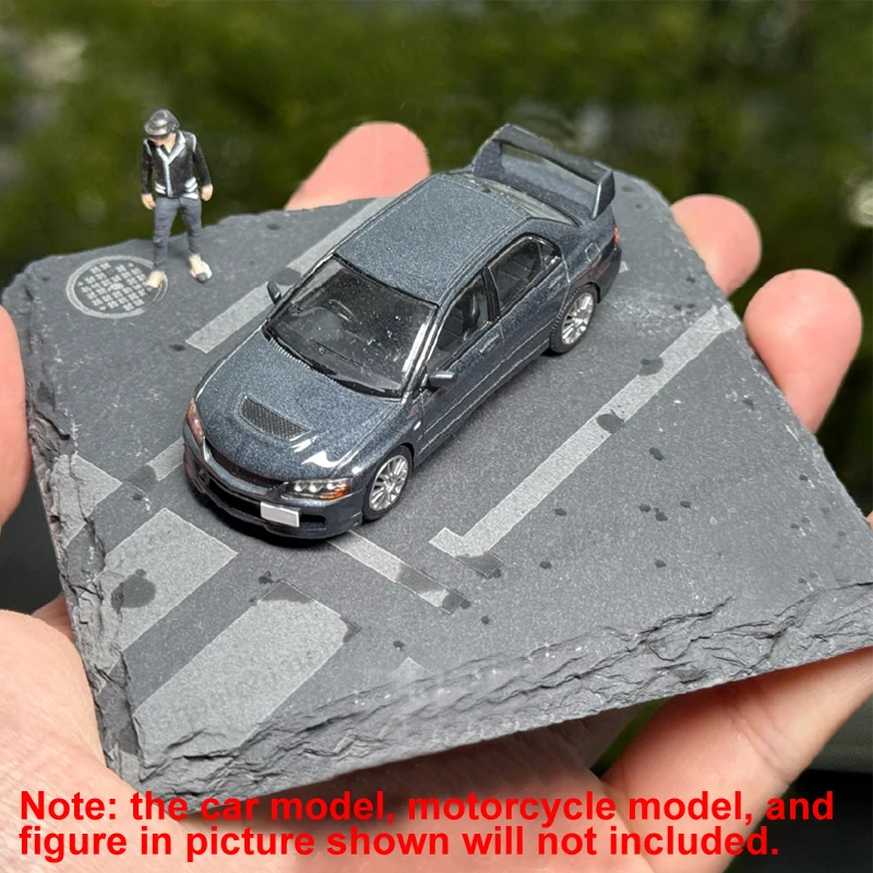 Base per display in pietra per modello di moto per auto pressofuso in scala 1/64 100x100mm 200x100mm Sottobicchiere per parcheggio Accessori per diorama