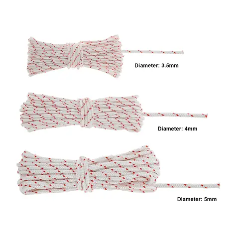 1 Roll 10M Replacement Recoil Starter Rope Pull Cord Fit for Husqvarna STIHL Craftsman Chainsaw Lawn Mower Trimmer 3.5/4/5mm Dia