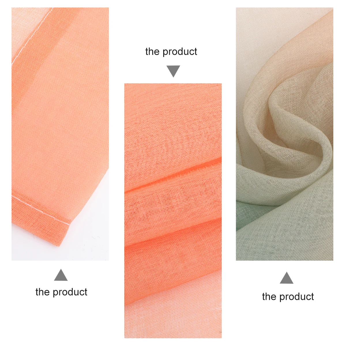 

1pc Gradient Color Curtain Polychromatic Light Shielding Window Tulle Repeated Use Easy Install Room Decoration Cozy