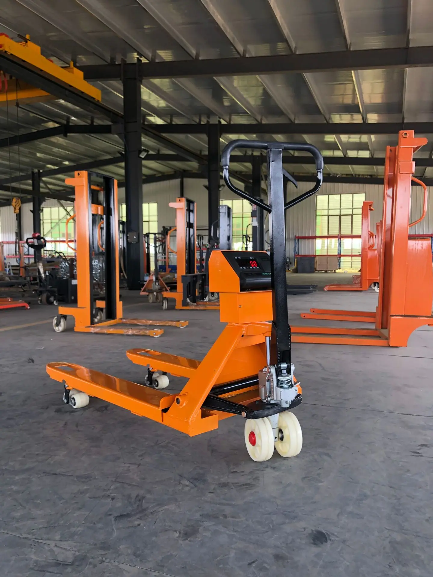 Hand Narrow Pallet Jack 2500 Kg Pallet Manual Hydraulic Lift Weighing Jack Pallet Truck With Weight Scale