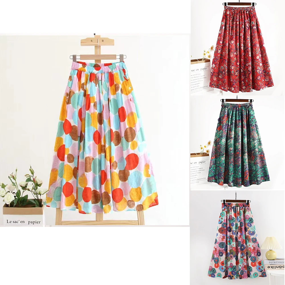 

Women's New Floral Skirt Slimming Hanging A- Line Skirt