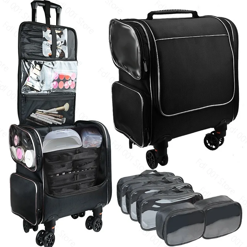 Pull-up Makeup Cabinet Tattoo Makeup Artists on-site Makeup Follow-up Toolbox Multi-layer Beauty and Nail Art Box