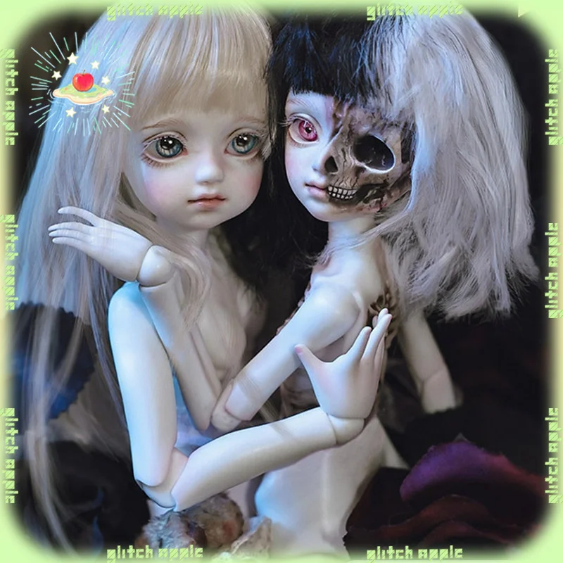 

Flip BJD 6 Points Doll Evelyn With Two Optional Heads SD Size Angel Humanoid Play Doll For Collection And Display Christmas Gift