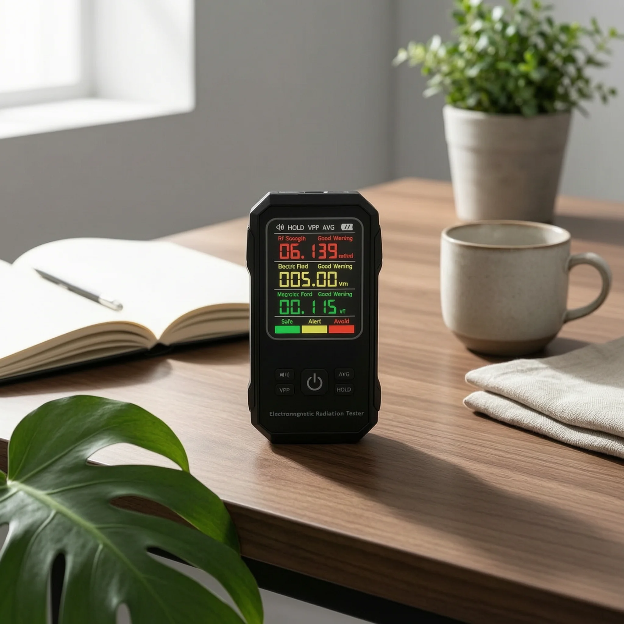 Electromagnetic Radiation Tester Colored Condition Levels Multi-Field EMF Meter EMF Meter Average and Maximum Mode