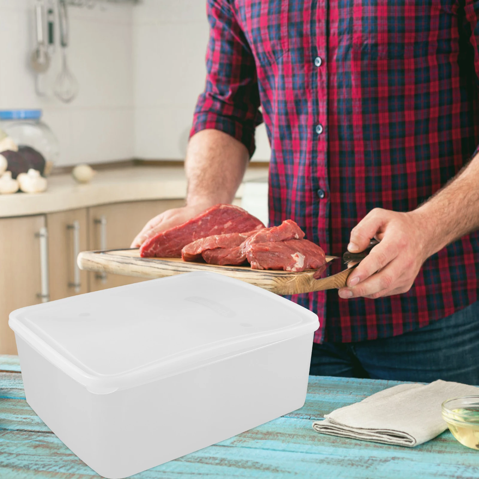 

Storage Box ABS Airtight Prevent Odors Keep Food Dry Freezer Container Kitchen Accessories Garlic Keeper Vegetable