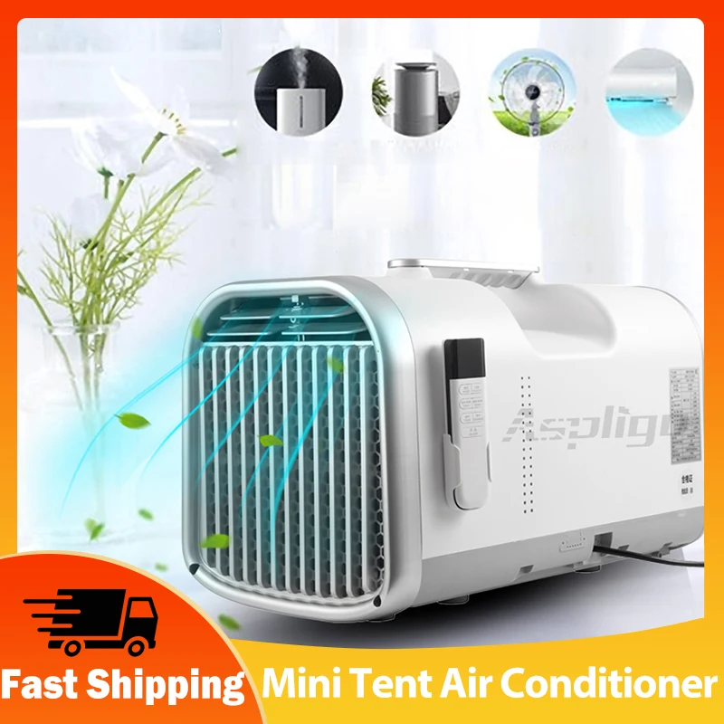 Aspligo 110V Tent Air Conditioning  Double Outlet Energy Saving RV Air Conditioner For Outdoor Travel Camping Picnic Work Rest