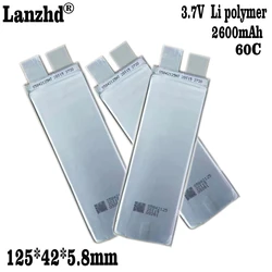 1-10 pcs 3.7V High ratio Li-ion 2600mAh Li Polymer Cell 60C For Electric Motor Wheelchair  Car starting Model aircraft Battery