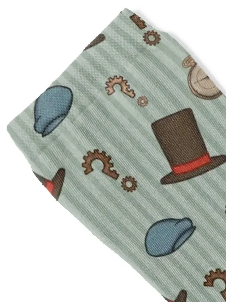 Professor Layton Repeated Pattern (Green) Socks cotton sports stockings christmas gifts Climbing Socks For Man Women's